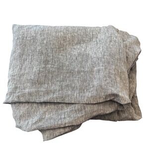 West Elm Flax Linen Duvet Cover King Size 100% Linen Slate Gray Melange Modern